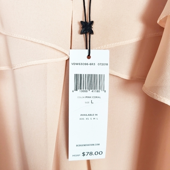 BCBGeneration Ruffled Cami Dress NWT - Picture 5 of 6